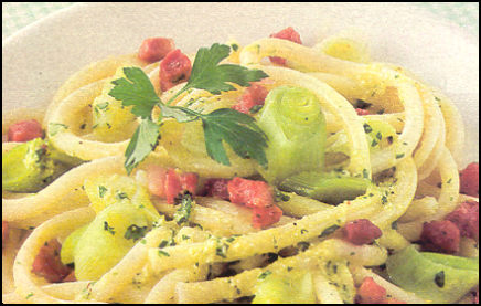Ricette Primi Pasta - Bucatini con i porri