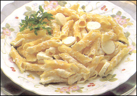 Ricette Primi Pasta - Garganelli con ricotta