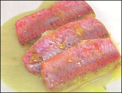 Ricette Pesce - Triglia con salsa di topinambur