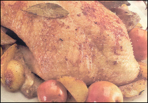 Ricette Carni bianche - Anatra con patate e mele