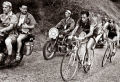 Fausto Coppi durante una corsa