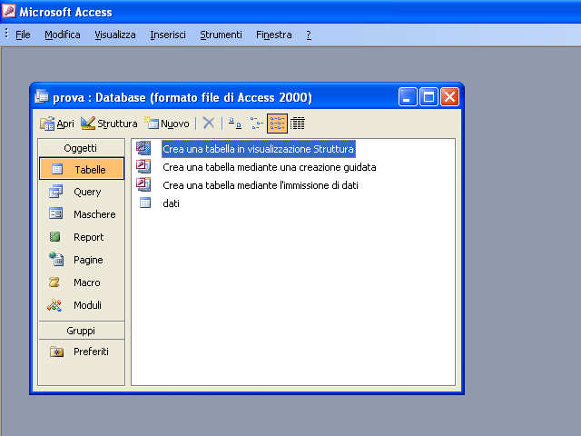 Elementi di Microsoft Access