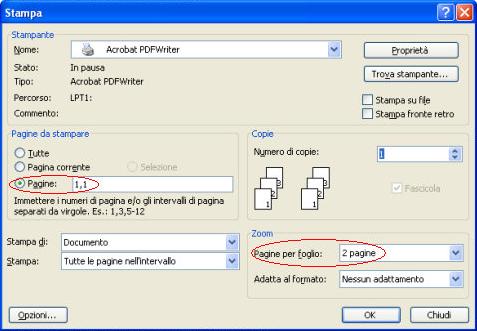 Stampa volantini con Word