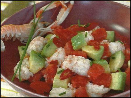 Ricette Crostacei Molluschi - Scampi e avocado