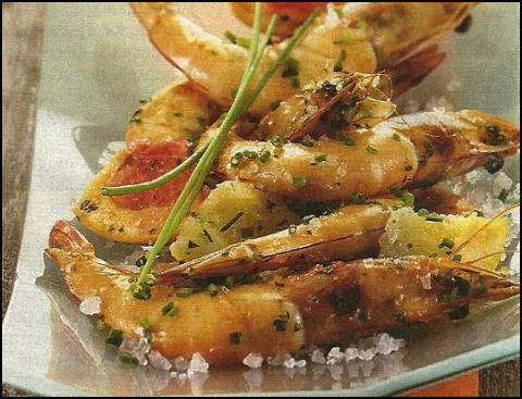 Ricette Crostacei Molluschi - Gamberoni al pompelmo