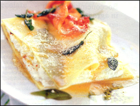 Ricette Primi Pasta - Lasagna alla salvia