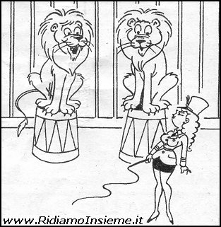 Vignette Animali - Leoni - al circo